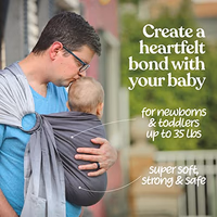 Nalakai Ring Sling Baby Carrier, Soft Linen Baby Sling, Baby Wrap, Comfort, Style, and Giving Back - Carry Your Little One with Love thumbnail 2