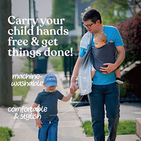 Nalakai Ring Sling Baby Carrier, Soft Linen Baby Sling, Baby Wrap, Comfort, Style, and Giving Back - Carry Your Little One with Love thumbnail 5