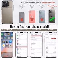 Vinich for iPhone 12 Pro Max Wallet Case with Card Holder, RFID Blocking Credit Slots Kickstand Shockproof Phone Cover Fit for iPhone 12 Pro Max 6.7" Gray thumbnail 2