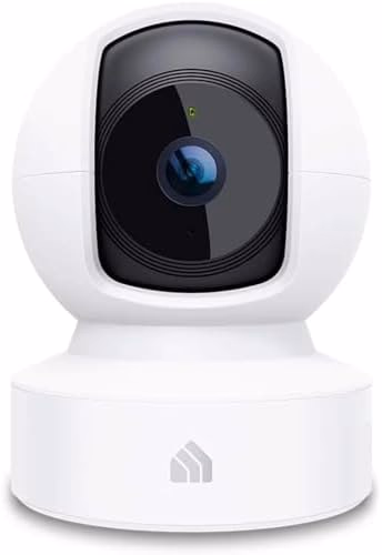 Kasa 1080p Indoor Pan/Tilt Wired Security Camera - Works as a Baby & Pet Monitor, Motion Detection & Tracking, 2-Way Audio, Night Vision, Subscription-Free Local Storage or Optional Cloud, EC70