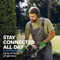 BlueParrott B450-XT Mono Bluetooth Wireless Headphones 96% Noise Canceling Over Head Trucker Headset with Mic, All Day Comfort Padded Headband, 300 ft. Wireless Range, 24 hrs. Talk Time, Black thumbnail 3