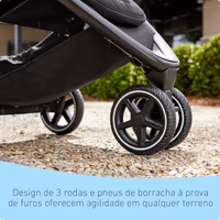 Graco Outpace LX All-Terrain 3-Wheel Baby Stroller, Cohen €” Compatible for Travel System, Easy One-Hand Fold, in-Seat Suspension for Comfortable Ride, Never-Flat Rubber Tires thumbnail 5