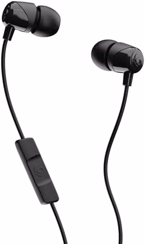 Skullcandy Jib Wired Earbuds with 3.5mm AUX Plug, Noise Isolating Fit, In-Line Microphone Call and Track Control, Convenient for Travel - Black