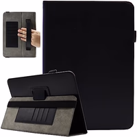 Universal 7 8 Inch Tablet Case, Viclowlpfe Protective Folio Stand Android Case for 7.0-8.5 Inch Tablet with Hand Strap and Cards Slots, Black thumbnail 1