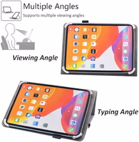 Universal 7 8 Inch Tablet Case, Viclowlpfe Protective Folio Stand Android Case for 7.0-8.5 Inch Tablet with Hand Strap and Cards Slots, Black thumbnail 4