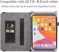 Universal 7 8 Inch Tablet Case, Viclowlpfe Protective Folio Stand Android Case for 7.0-8.5 Inch Tablet with Hand Strap and Cards Slots, Black thumbnail 5
