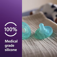 Philips Avent Soothie Baby Pacifiers - 100% Silicone Pacifiers for Babies 3-18 Months, One-Piece Design, BPA-Free, Extra Durable, Green, 4 Pack, Model SCF192/45 thumbnail 4