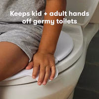 Frida Baby Fold-and-Go Portable Potty Seat for Toilet, Foldable Travel Potty Seat for Toddler, Fits Round & Oval Toilets, Non-Slip Base, Handles, Includes Free Travel Bag thumbnail 3