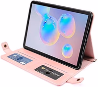 Case for iPad Air 3rd Gen/iPad Pro 10.5/iPad 10.2, Techcircle Smart Folio Stand PU Leather Cover with Hand Strap, Crossbody iPad Case w/Pencil Holder Card Slots Envelope Pocket Wallet Case, Rose Gold thumbnail 3