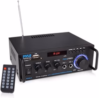 Pyle 200W Stereo Power Amplifier with Bluetooth - Dual Channel Audio Receiver - LED Display - RCA - USB - SD - MIC IN - FM Radio - AUX Input - Perfect for Home & Computer Audio - PDA29BU.5 thumbnail 1