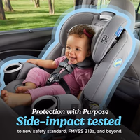 Graco 4Ever DLX 4-in-1 Car Seat, Charlie| Infant to Toddler Car Seat, with 10 Years of Use | Rear-Facing, Forward-Facing and Booster Modes | Safe, Comfortable and Convenient thumbnail 4