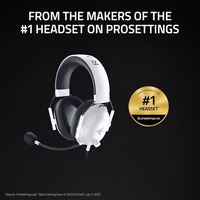 Razer BlackShark V2 X Gaming Headset: 7.1 Surround Sound - 50mm Drivers - Memory Foam Cushion - for PC, Mac, PS4, PS5, Switch - 3.5mm Audio Jack - White thumbnail 2
