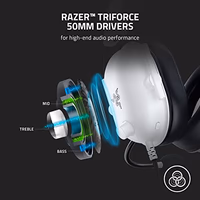 Razer BlackShark V2 X Gaming Headset: 7.1 Surround Sound - 50mm Drivers - Memory Foam Cushion - for PC, Mac, PS4, PS5, Switch - 3.5mm Audio Jack - White thumbnail 3