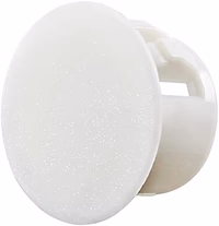 Murtenze 30 Pcs 13mm (1/2'') White Hole Plugs, Plastic Flush Type Panel Fastener Covers, Round Plastic Snap in Locking Tubing Plugs for Kitchen Cabinet Furniture thumbnail 4