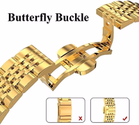 CSJCUBIC Thin Women Band Compatible with Apple Watch 38mm 40mm 41mmm 42mm 44mm 45mm with Face Cover, Stainless Steel for Metal iwatch Band Series 9 8 7 6 5 4 3 2 1 SE. (44mm, Gold) thumbnail 2