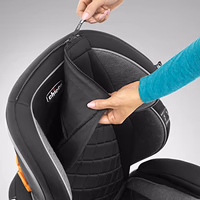 Chicco KidFit Zip Air Plus 2-in-1 Belt Positioning Booster Car Seat, Backless and High Back Booster Seat, for Children Aged 4 Years and Up and 40-100 lbs, Q Collection/Black/Grey thumbnail 5