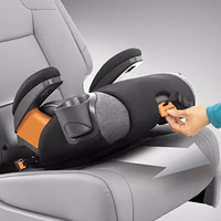 Chicco KidFit Zip Air Plus 2-in-1 Belt Positioning Booster Car Seat, Backless and High Back Booster Seat, for Children Aged 4 Years and Up and 40-100 lbs, Q Collection/Black/Grey thumbnail 3