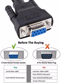 DTECH 10 ft DB9 Serial Cable Female to Female 9 3 Meters thumbnail 4