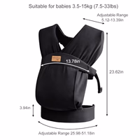 Baby Wraps Carrier Sling, Baby Carrier for Newborns and Toddlers,Skin-Friendly and Soft Front Baby Carrier Wrap Perfect Newborn Gifts thumbnail 2