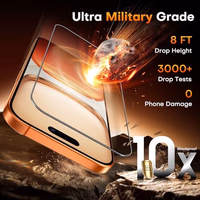 TOCOL for iPhone 17 Pro Screen Protector/iPhone 16 Pro Sceen Protector 6.3 Inch 9H Hardness Military Grade Shatterproof HD Tempered Glass for Full Coverage Protection 2 Pack thumbnail 4