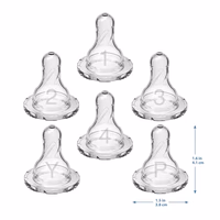 Dr. Brown’s Natural Flow Level 2 Narrow Baby Bottle Silicone Nipple, Medium Flow, 3m+, 100% Silicone Bottle Nipple, 6 Count thumbnail 2