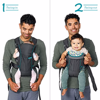 Infantino Swift Classic Carrier with Pocket, 2-Ways to Carry Carrier with Wonder Bib & Essentials Storage Front Pocket for Babies 7-26lb, Adjustable Strap, Gray thumbnail 4