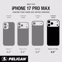 Pelican Voyager iPhone 17 Pro Max Case [Compatible with MagSafe] Rugged Phone Case, 24ft Military-Grade Drop Protection - Heavy Duty Cover w/Belt Clip Holster for iPhone 17 Pro Max - Black/Clear thumbnail 3