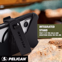 Pelican Voyager iPhone 17 Pro Max Case [Compatible with MagSafe] Rugged Phone Case, 24ft Military-Grade Drop Protection - Heavy Duty Cover w/Belt Clip Holster for iPhone 17 Pro Max - Black/Clear thumbnail 2