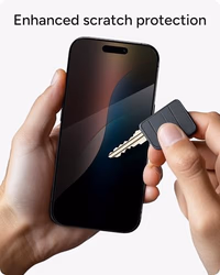 ZAGG Glass Elite Privacy Screen Protector for iPhone 16 Pro - 2-Way Privacy Filter, Ultra-Strong Tempered Glass, 5X Stronger, Smudge-Free, Easy Install, InvisibleShield, Recycled Content thumbnail 5