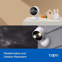 Tapo 2K Indoor/Outdoor Wired Security Camera - Works as a Baby Monitor & Pet Camera, Person/Motion/Baby Cry Detection, 2-Way Audio, Siren, Subscription-Free SD Storage or Optional Cloud, C113 (2-Pack) thumbnail 2