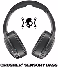 Skullcandy Crusher Evo Wireless Bluetooth Headphones with Extra USB-C Charging Cable, Multi-Sensory Bass, Noise Isolating Over-Ear Fit, 40 Hours Battery, Microphone for iPhone Android - True Black thumbnail 3