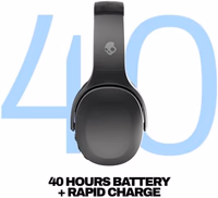 Skullcandy Crusher Evo Wireless Bluetooth Headphones with Extra USB-C Charging Cable, Multi-Sensory Bass, Noise Isolating Over-Ear Fit, 40 Hours Battery, Microphone for iPhone Android - True Black thumbnail 4