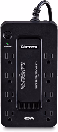 CyberPower ST900U Standby UPS System, 900VA/500W, 12 Outlets, 2 USB Charging Ports, Compact, Black thumbnail 1