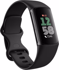 Fitbit Charge 6 Fitness Tracker with Google Obsidian/Black thumbnail 1