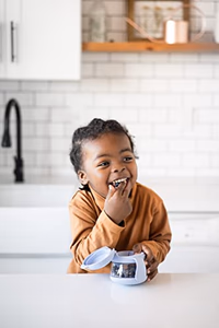 Ubbi Tweat No Spill Snack Container for Kids, BPA-Free, Toddler Snack Container, Sage & Blue thumbnail 2