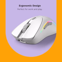 Glorious Gaming - Model D 2 Wireless Ergonomic Mouse, Superlight 66g, up to 210 hr Battery Life, 26K Optical Sensor, 6 Programmable Buttons, 80 Million Clicks, FPS, MMO, MOBA, Battle Royale (White) thumbnail 2