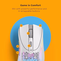 Glorious Gaming - Model D 2 Wireless Ergonomic Mouse, Superlight 66g, up to 210 hr Battery Life, 26K Optical Sensor, 6 Programmable Buttons, 80 Million Clicks, FPS, MMO, MOBA, Battle Royale (White) thumbnail 3