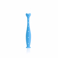 Frida Baby Triple-Angle Toothhugger Training Toddler Toothbrush | Toddler Toothbrush 2 Years and Up, Cleans All Sides at Once | Blue thumbnail 4