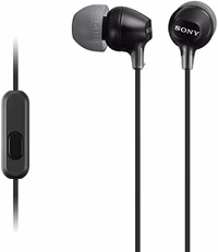 Sony MDREX15AP In-Ear Earbud Headphones with Mic, Black (MDREX15AP/B) thumbnail 1