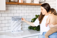 Ubbi Vertical Baby Bottle Drying Rack, Space Saving Countertop Drying Rack Baby Organizer, Gray thumbnail 2