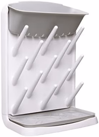 Ubbi Vertical Baby Bottle Drying Rack, Space Saving Countertop Drying Rack Baby Organizer, Gray thumbnail 5