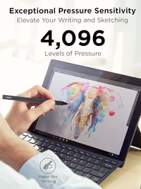 Lenovo Precision Pen 2 (Laptop) – USB-C Charging – Tilt Recognition – Pen is Only Compatible with Certain Devices, Iron Grey thumbnail 4