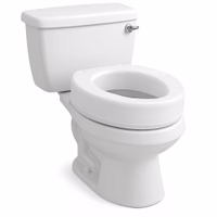 Carex Toilet Seat Riser, Round Raised Toilet Seat Adds 3.5 inches to Toilet Height, for Assistance Bending or Sitting, 300 Pound Weight Capacity Toilet Riser thumbnail 1