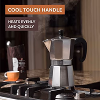 Bellemain Stovetop Espresso Maker | Italian Moka Pot Espresso Maker, Classic Aluminum Design Mocha Pot for Home Brewing & Camping | Easy to Use & Clean - 6-Cup, Silver thumbnail 5