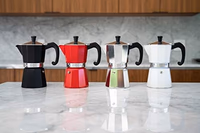 Bellemain Stovetop Espresso Maker | Italian Moka Pot Espresso Maker, Classic Aluminum Design Mocha Pot for Home Brewing & Camping | Easy to Use & Clean - 6-Cup, Silver thumbnail 2