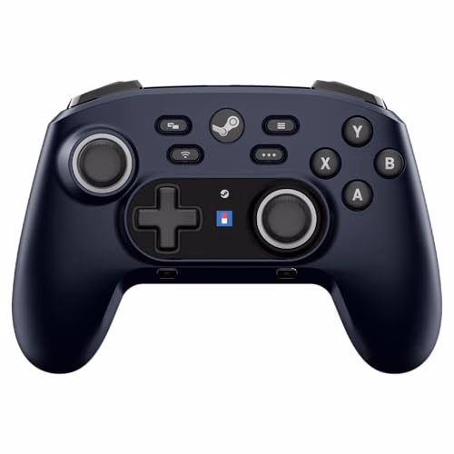 HORI Wireless HORIPAD for Steam (Midnight Black) - Pro Controller Designed for Steam