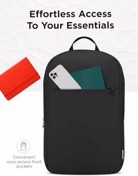 Lenovo Laptop Backpack B215 for Computers Up to 15.6-Inch – Multi Compartment Water Repellant Bag for Travel, Professional Use, College, Work - Black (Large) thumbnail 4