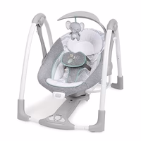 Ingenuity ConvertMe 2-in-1 Compact Portable Automatic Baby Swing & Infant Seat, Battery-Saving Vibrations, Nature Sounds, 0-9 Months 6-20 lbs (Swell) thumbnail 1