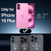 JETech Magnetic Case for iPhone 16 Plus 6.7-Inch Compatible with MagSafe, Shockproof Phone Bumper Cover, Anti-Scratch Clear Back (Pink) thumbnail 2