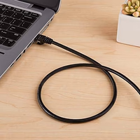 Amazon Basics RJ45 Cat 6 Ethernet Patch Internet Network Cable, 10Gbps High-Speed, 250MHz, Snagless, Gold-Plated Connectors, 15 Foot, Black thumbnail 4